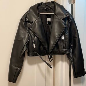 Faux leather jacket
